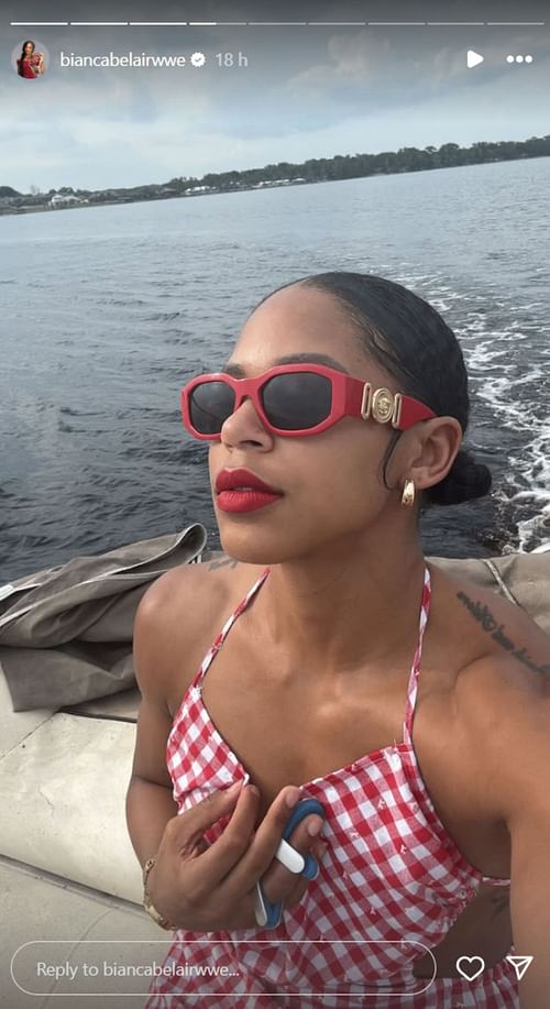 Bianca Belair shares a selfie [Picture courtesy: The EST of WWE's Instagram Story]