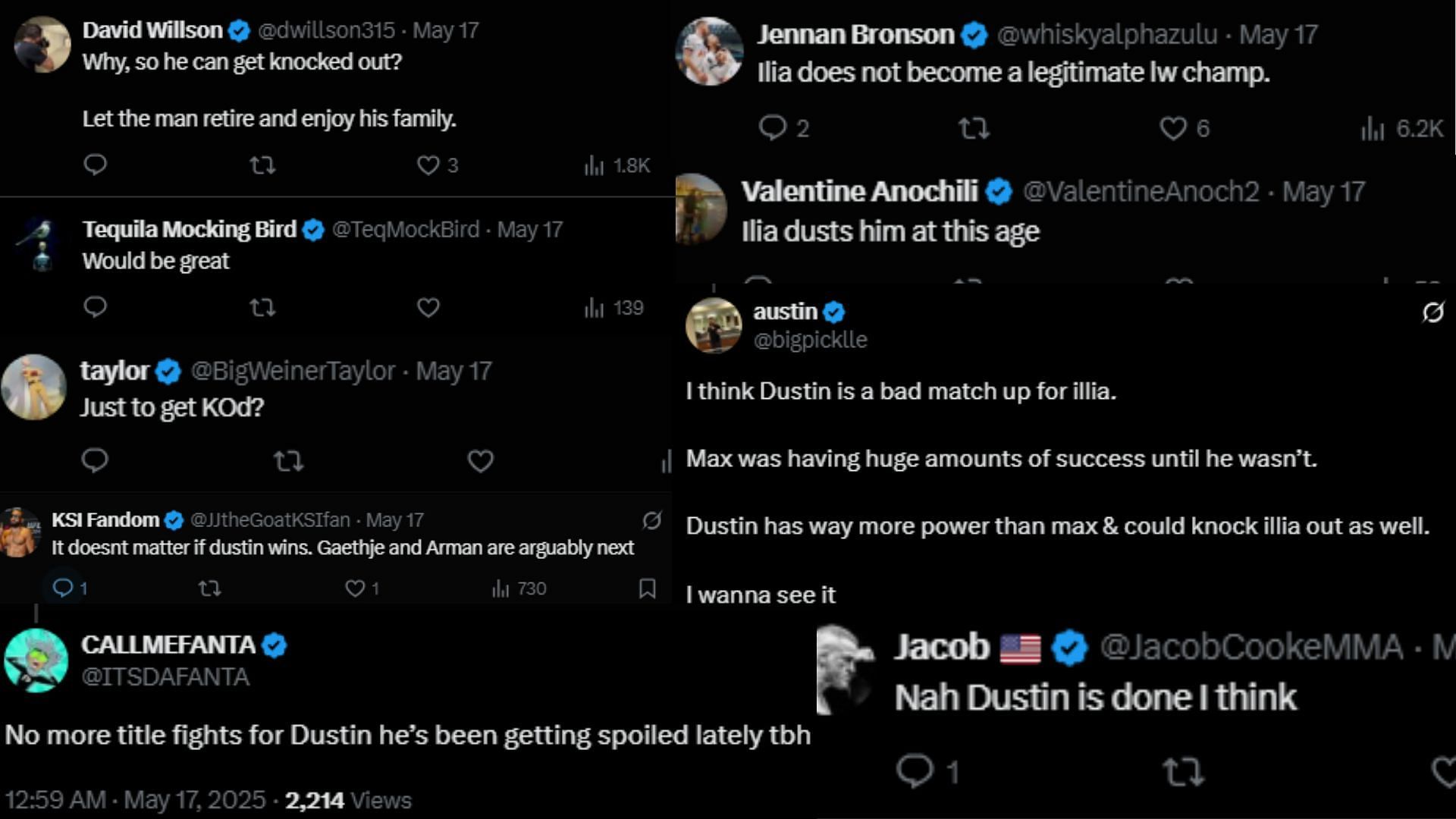 Fan comments. [Screenshots courtesy: @Home_of_Fight on X]