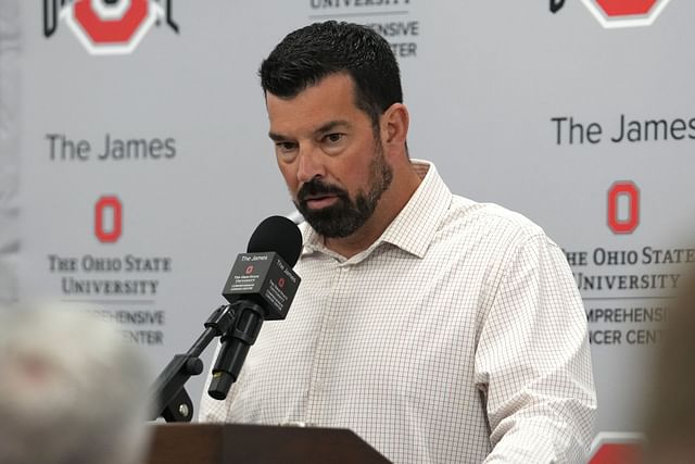 Ohio State Head Coach Ryan Day Hosts Post-NFL Draft Press Conference - Source: Getty