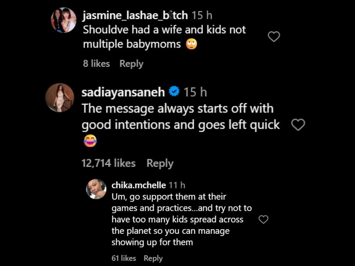 Netizens discuss the rapper's Instagram story about his children. (Image via Instagram/@theshaderoom)