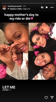 Gilbert Arenas' daughter Hamiley Arenas shares beachside moment with mom on Mother's Day (Image: IG/hamileyarenas0)