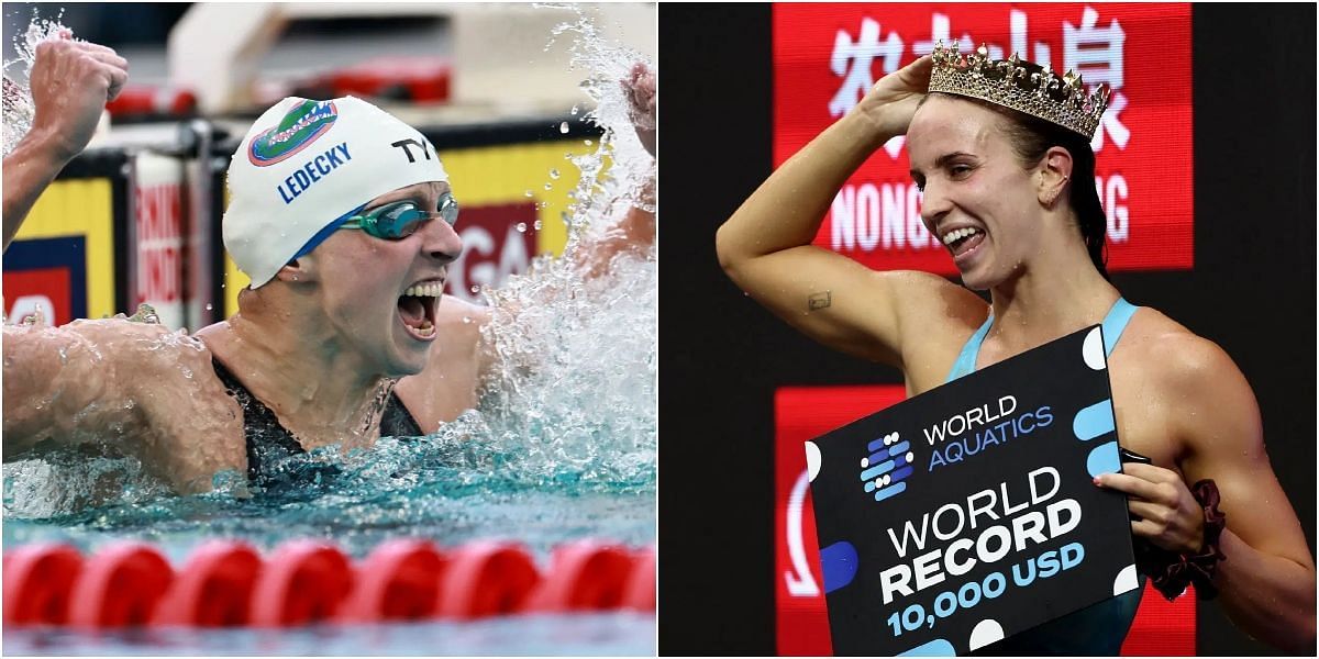 Katie Ledecky and Regan Smith