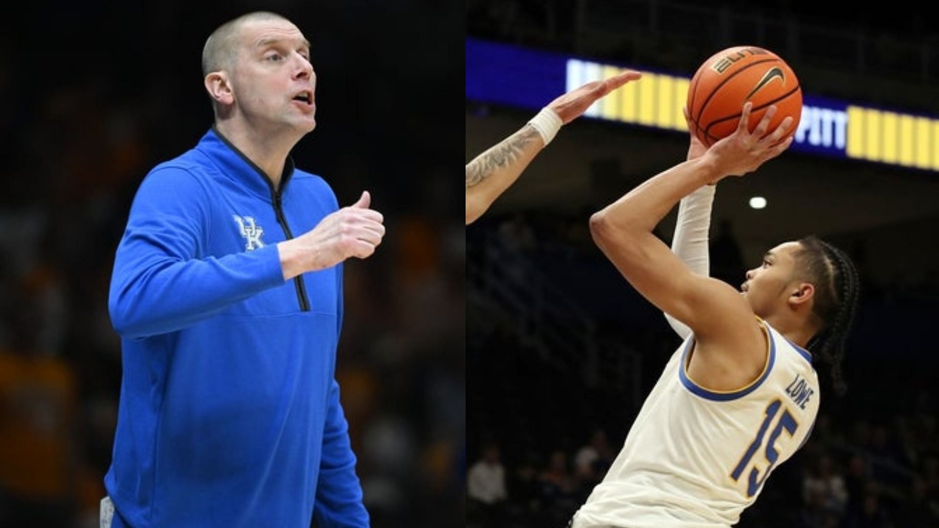 Kentucky coach Mark Pope and Jaland Lowe