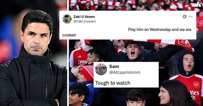 "Play him on Wednesday and we are cooked", "He's getting burned"- Arsenal fans slam 27-year-old star after 2-1 loss to Bournemouth