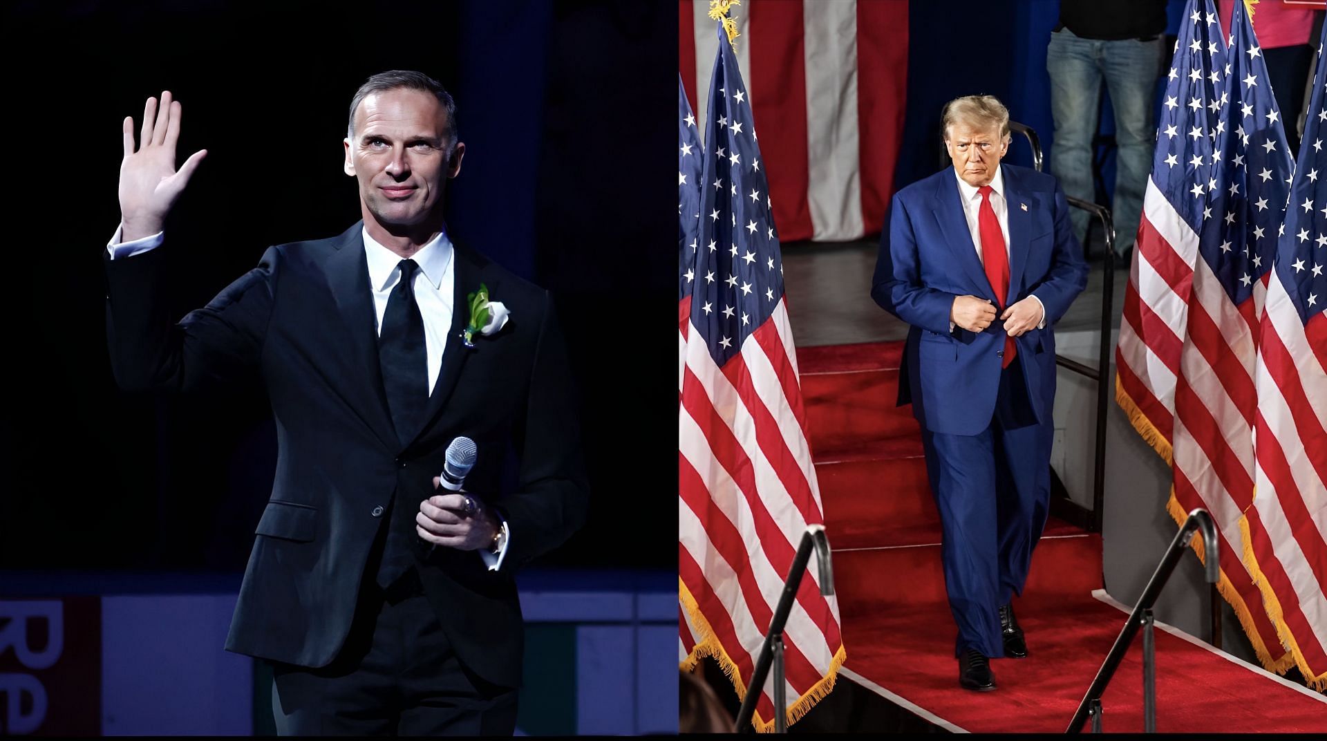 Dominik Hasek calls Donald Trump &quot;a weakling&quot; after US President blames Joe Biden for stock market crash. (Image Source: Imagn)