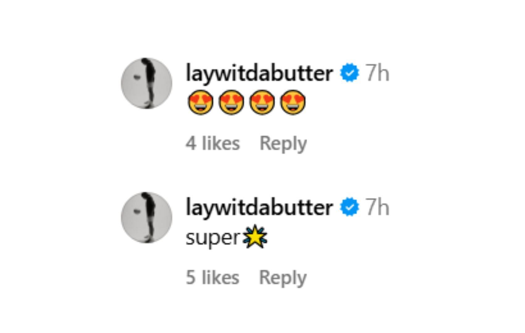 Fulwiley comments on her girlfriend&#039;s IG post | @jameesiaford/ig