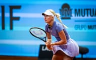 Potapova in action at the Mutua Madrid Open - Day Eight - Source: Getty