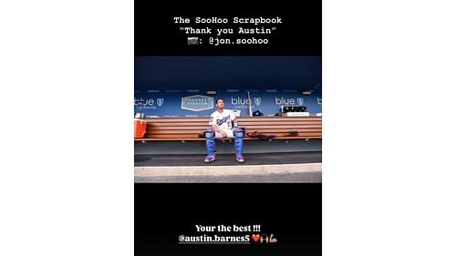 Kenley Jansen uplifted Austin Barnes after being DFA'd (Instagram/kenleyjansen74)