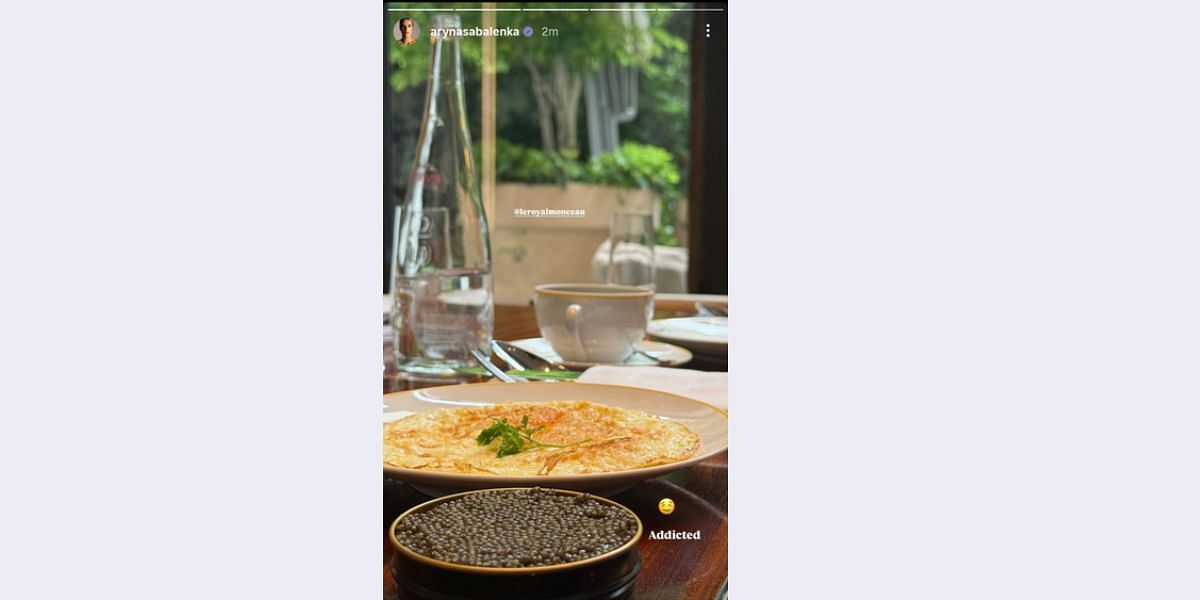 Screenshot via @arynasabalenka on Instagram, dated May 25, 2025.
