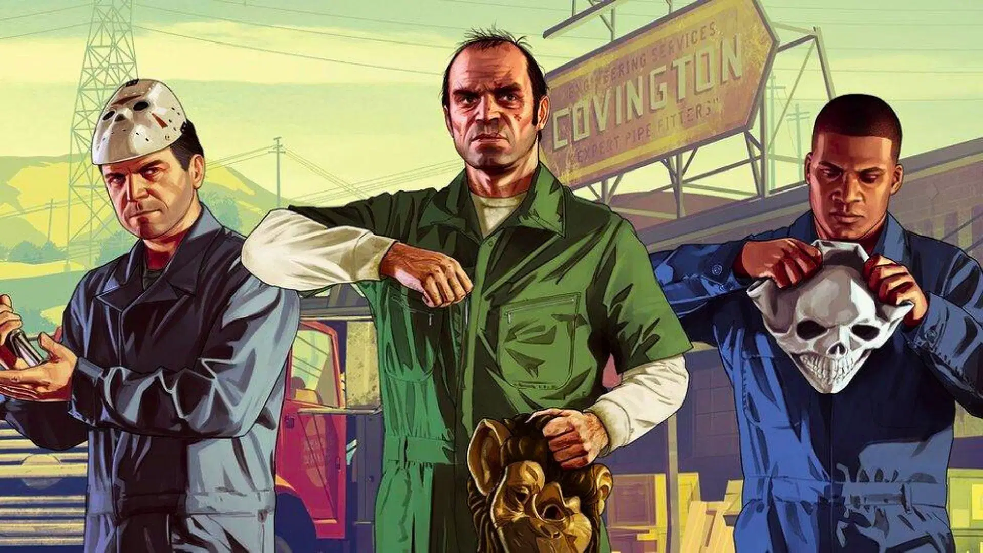 GTA 5 Heist guide: A promotional art of the Blitz Play (Image via Rockstar Games)