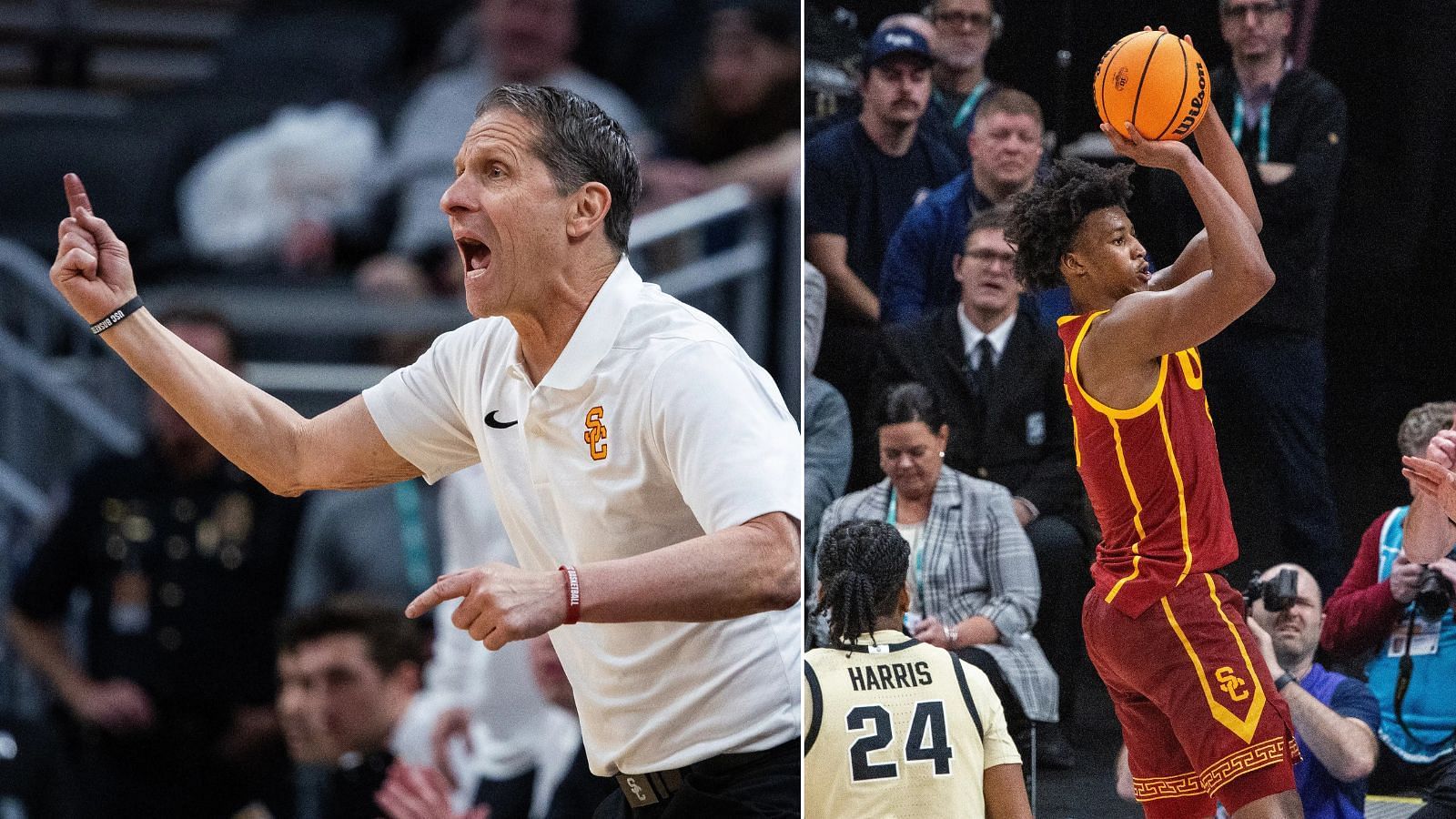 Eric Musselman lost talented freshman Wesley Yates to the portal, but is rebuilding a promising USC team. (Photo Credits: IMAGN)