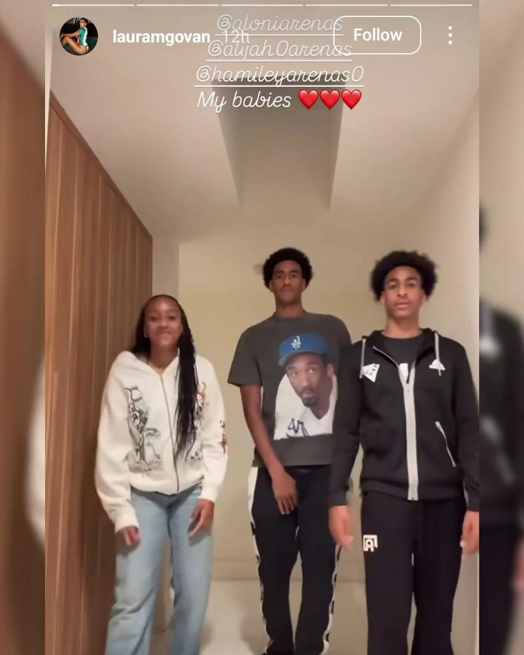 Gilbert Arenas&#039; ex Laura Govan drops 2-word reaction for children Hamiley, Alijah, and Aloni&#039;s cute TikTok dance. (Image via Istagram @lauramgovan)