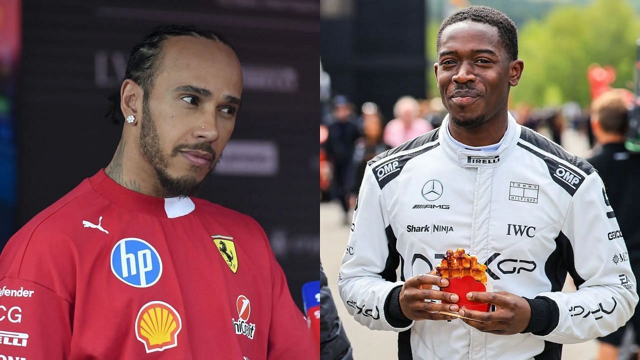 Lewis Hamilton [L] Actor Damson Idris [R] [Image Source: Getty]