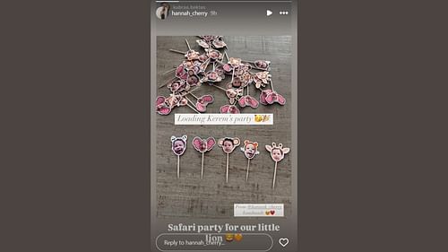 Hannah Cherry shows off her craft skills on her IG story. (Credits: @hannah_cherry/Instagram)