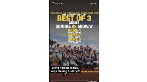 Lagway's Instagram story