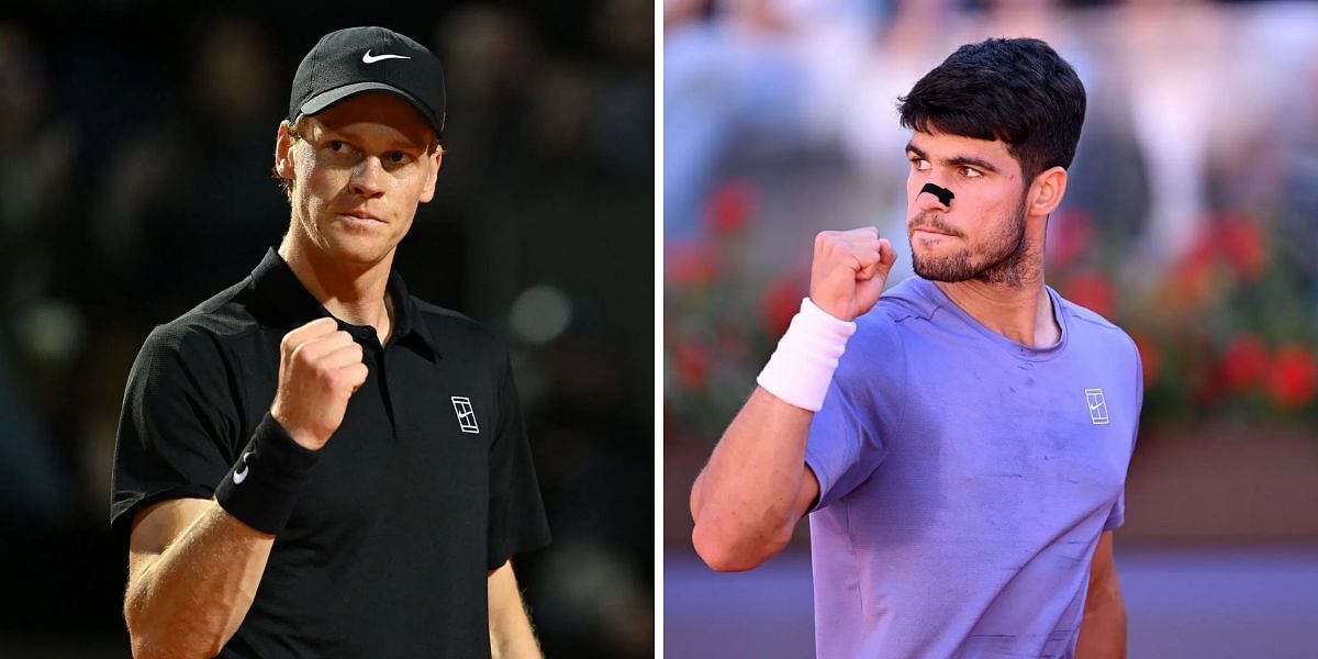 annik Sinner vs Carlos Alcaraz Italian Open final - Image Source  Getty 