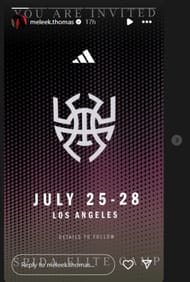 Thomas shared his invite to Donovan Mitchell's exclusive basketball camp. (Photo Credit: Instagram@meleek.thomas)