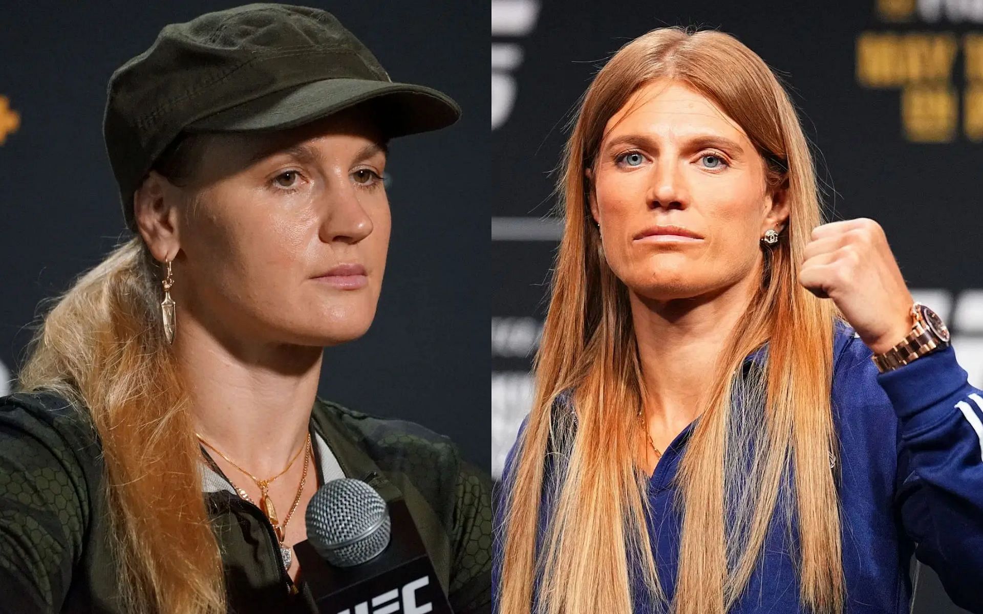 Valentina Shevchenko (left) issues retirement-challenge to Manon Fiorot (right) ahead of UFC 315, who shares bold response [Images courtesy: Getty Images]