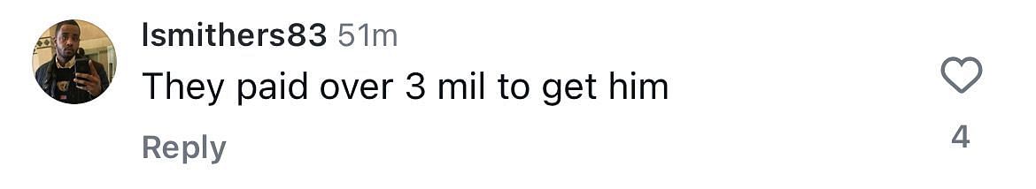 An IG user says the Blue Devils paid over $3 million for Sarr (IG/tiptonedits)