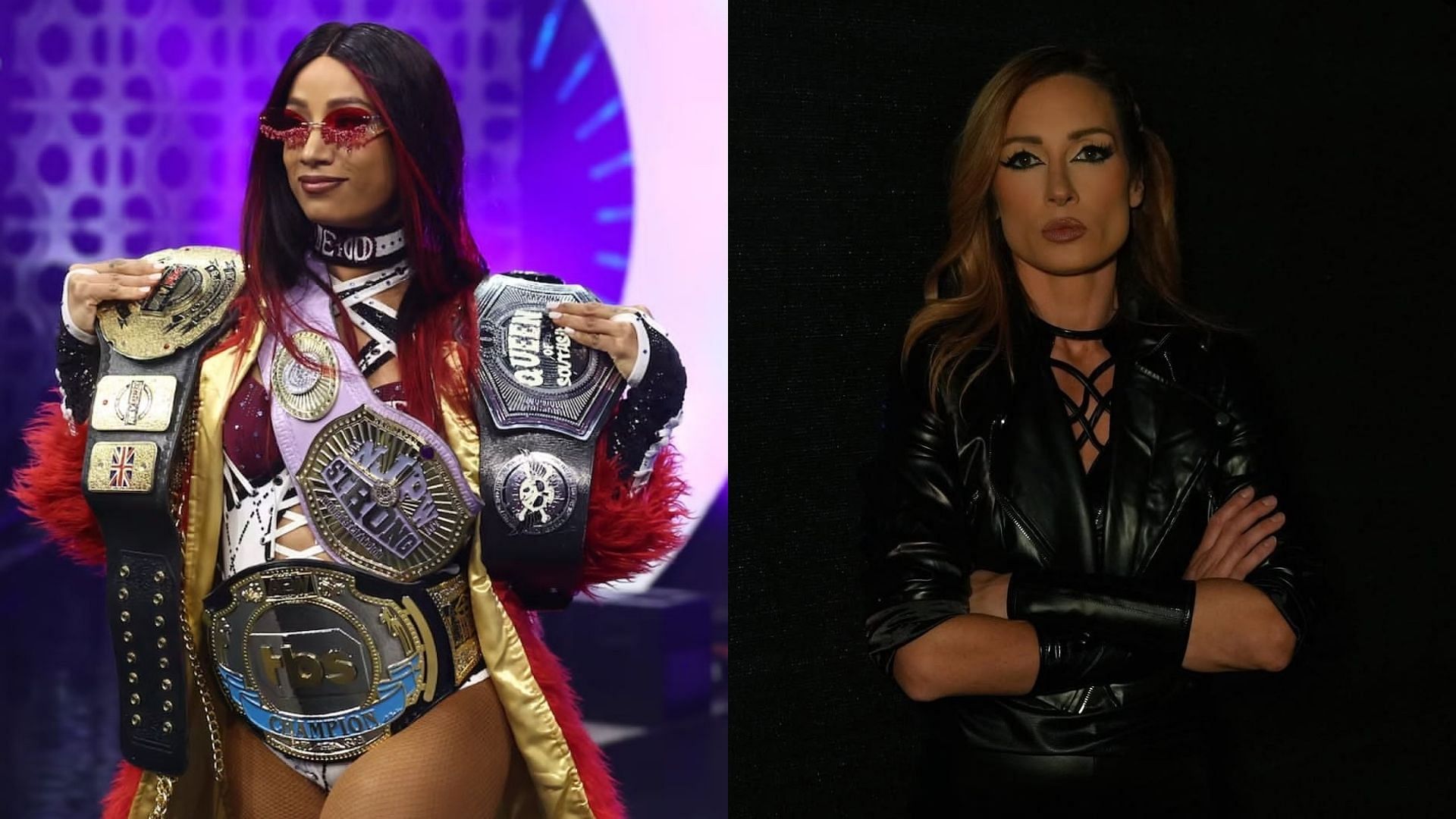 AEW TBS Champion Mercedes Mon&eacute; (Images via Mon&eacute; and Becky