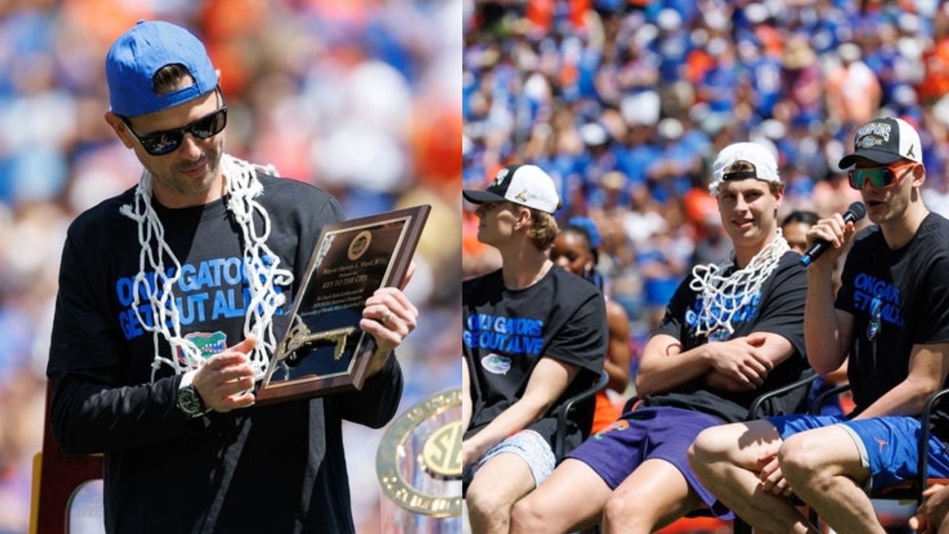Florida Gators coach Todd Golden and his team