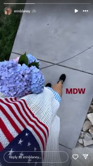 A still taken from Erin Blaney's Instagram story on May 22, 2025 - Source: Instagram@erinblaney