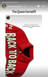 Screengrab of Ashley Newgarden's IG Story (@ashleynewgarden via Instagram)