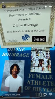 Four-star LSU signee's reaction to her Female Athlete of the Year award | via @vine_spirit/ig