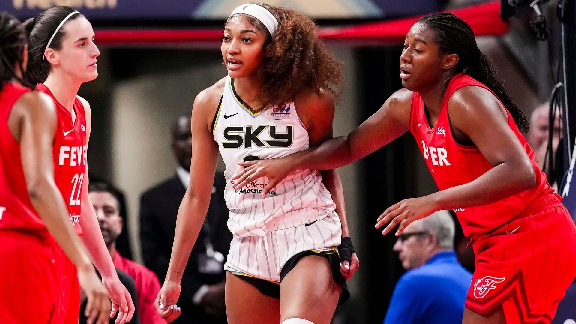 Aliyah Boston drops priceless reaction after finding out $200 penalty for defending Caitlin Clark in melee with Angel Reese. (Photo: IMAGN)