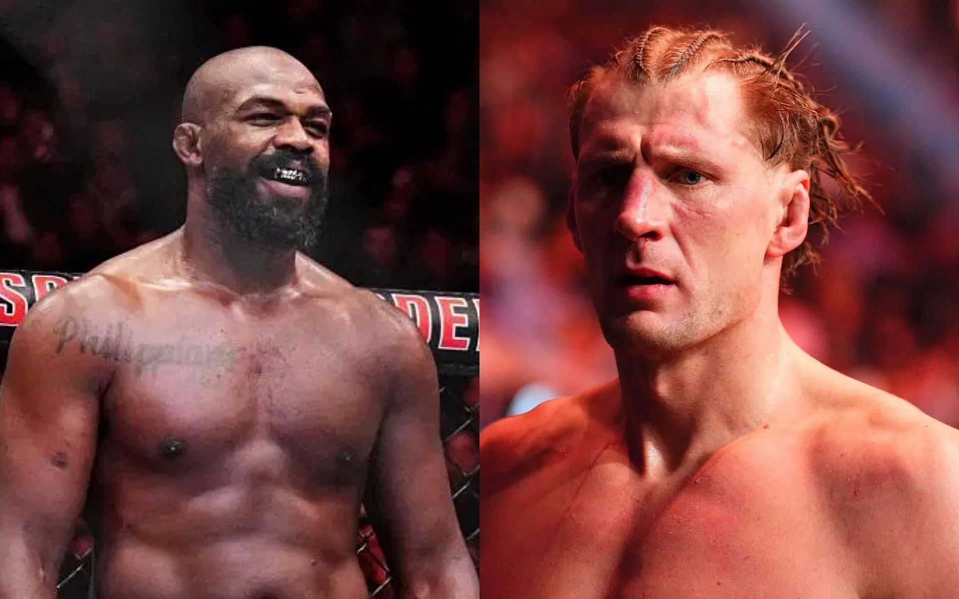 Alexander Volkov (right) shares his perspective on the UFC potentially stripping Jon Jones (left) of his belt. [Images courtesy: Getty Images]