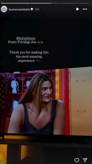 Image via Lauren Betts' Instagram story.