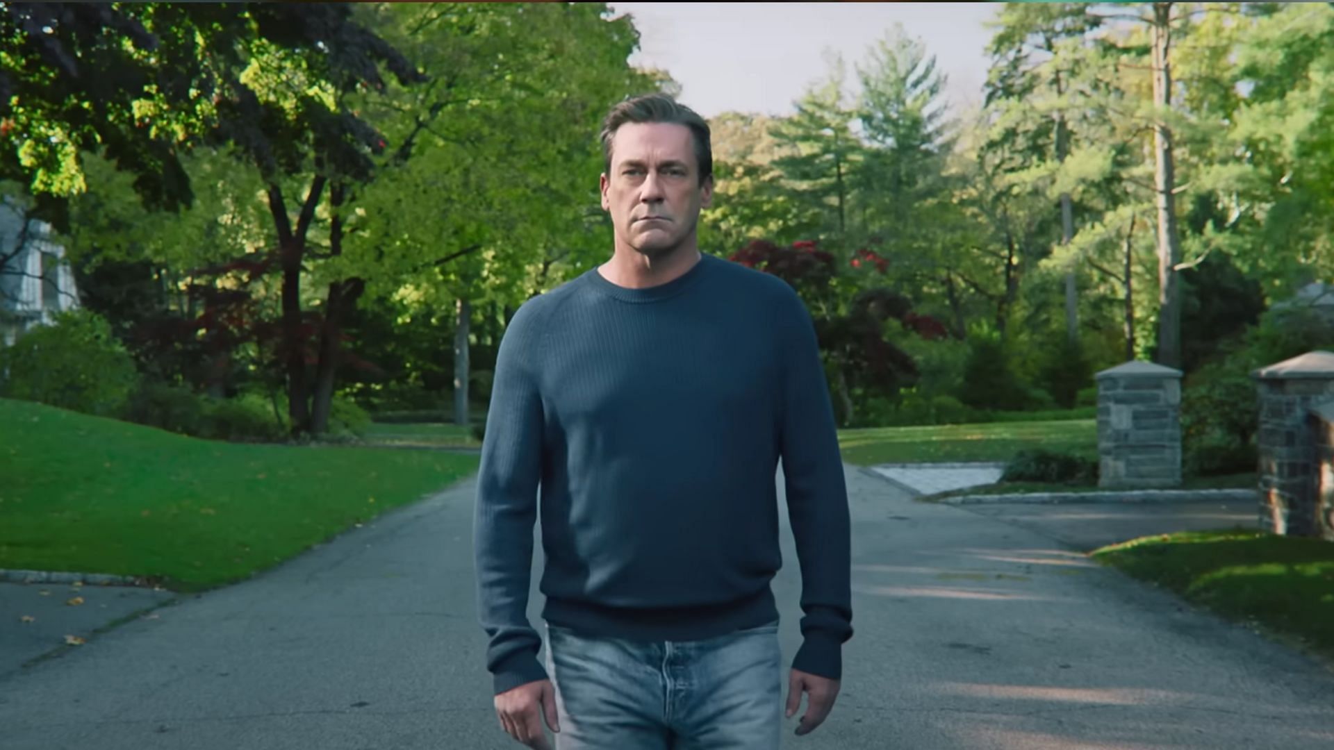 Jon Hamm appears Andrew Coop (Image via YouTube/@Apple Tv)