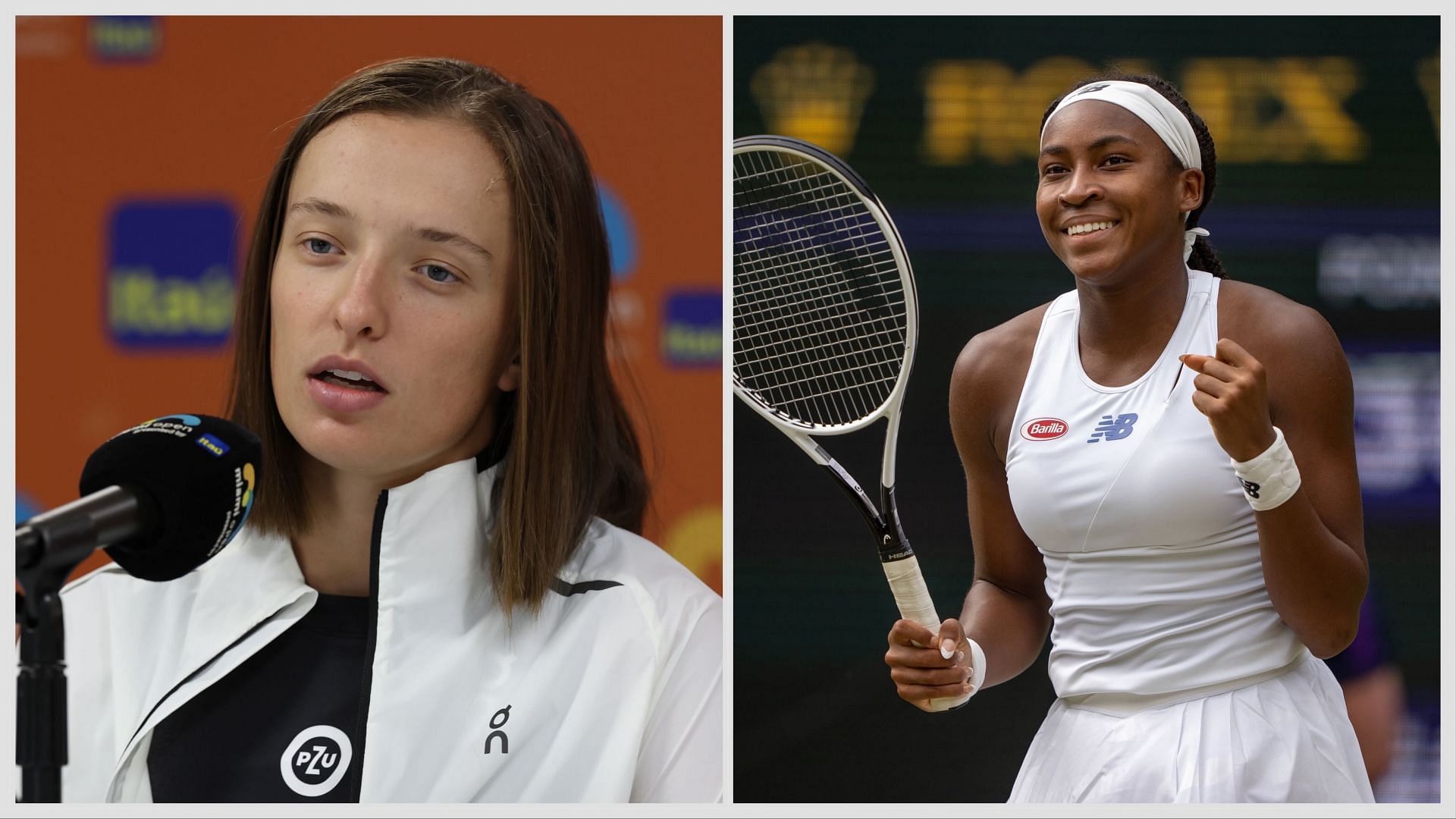Iga Swiatek (L) &amp; Coco Gauff (R) (Source - GETTY)