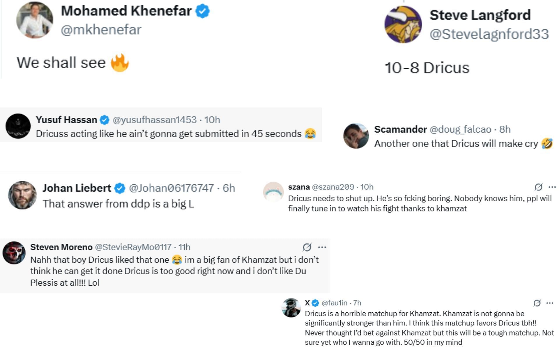 Fan reactions. [Screenshots courtesy: @DovySimuMMA on X]