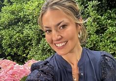 Amanda Balionis showcases $31.48 gold short pendant necklace in latest post