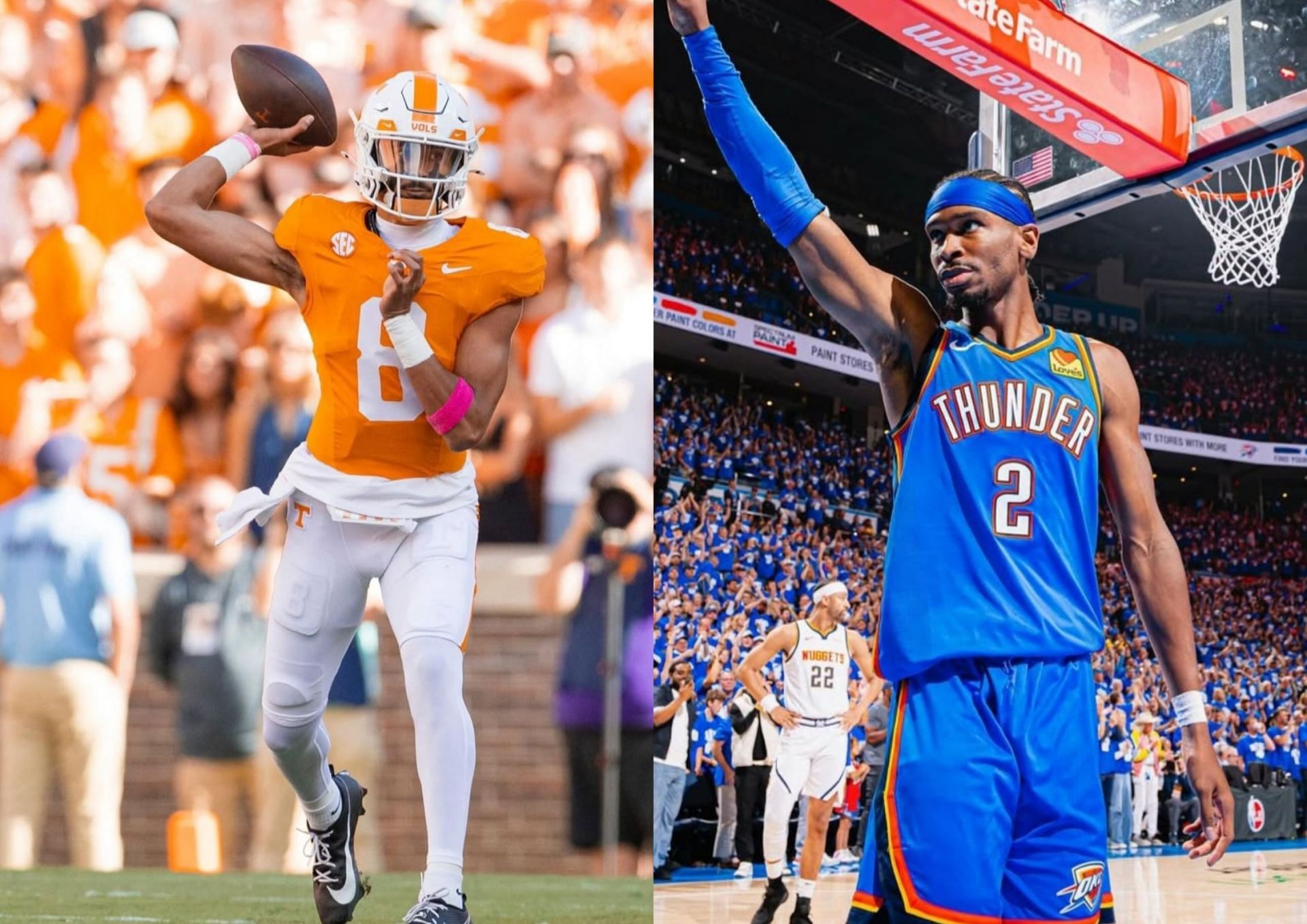 Picture Sources: Nico Iamaleava and Shai Gilgeous-Alexander