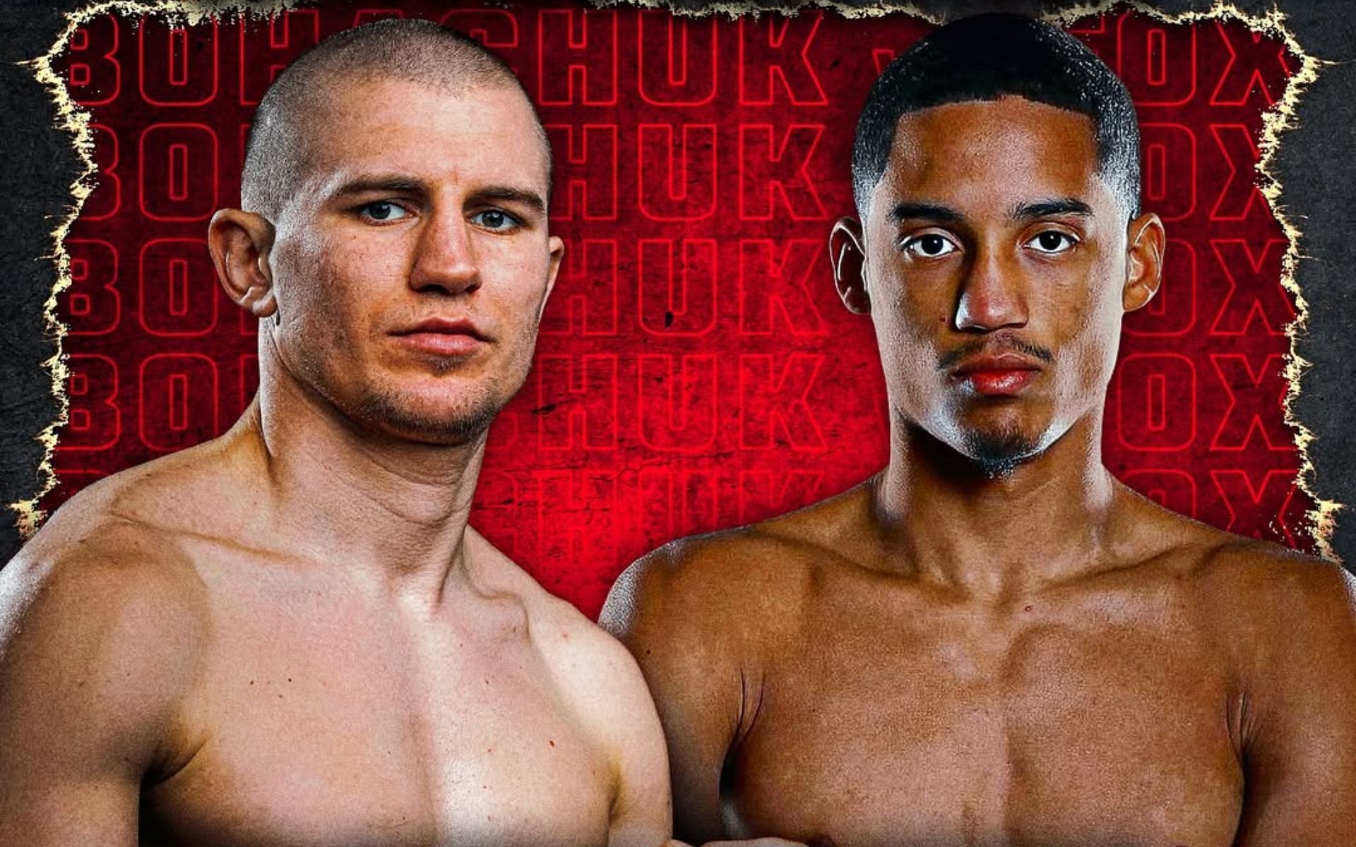 Serhii Bohachuk (left) takes on Mykal Fox (right). [Image courtesy: @360boxingpromotions on Instagram]