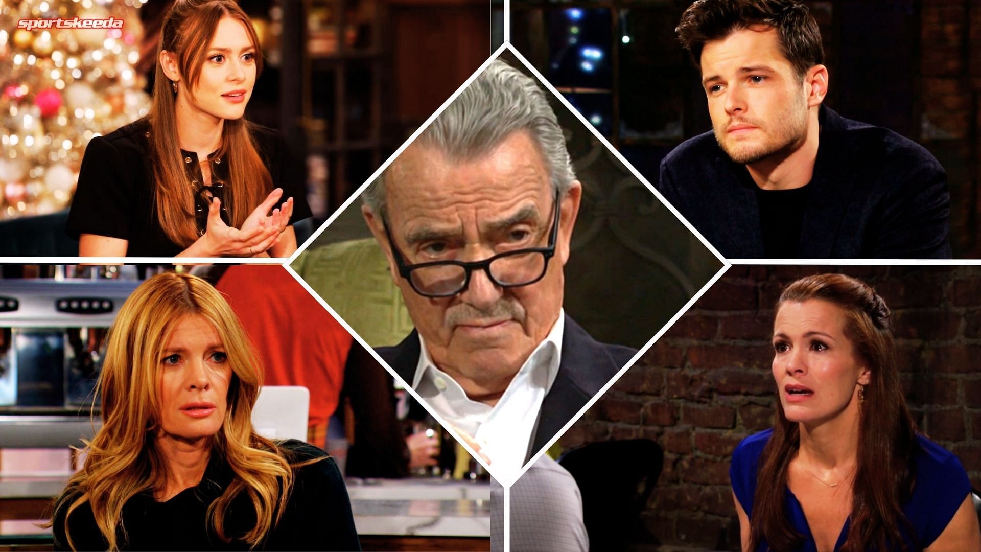 Claire, Phyllis, Victor, Kyle and Sally on The Young and the Restless (Custom edit by Sportskeeda, Original Image [CBS])