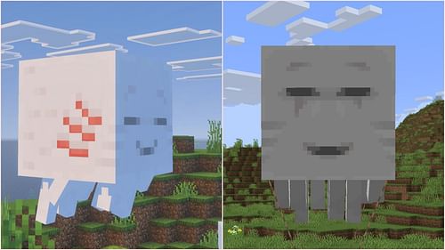 The game drop brings two friendly ghasts in Minecraft. (Image via Sportskeeda Gaming || Mojang Studios)