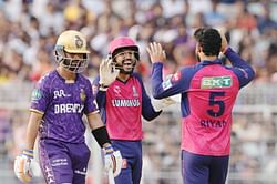 Ajinkya Rahane perishes to Riyan Parag for 30 as he edges a slog sweep to the keeper in KKR vs RR IPL 2025 match [Watch]