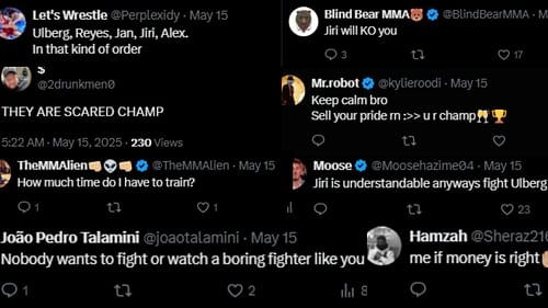 Fan comments on Magomed Ankalaev's post. [Screenshots courtesy: @AnkalaevM on X]