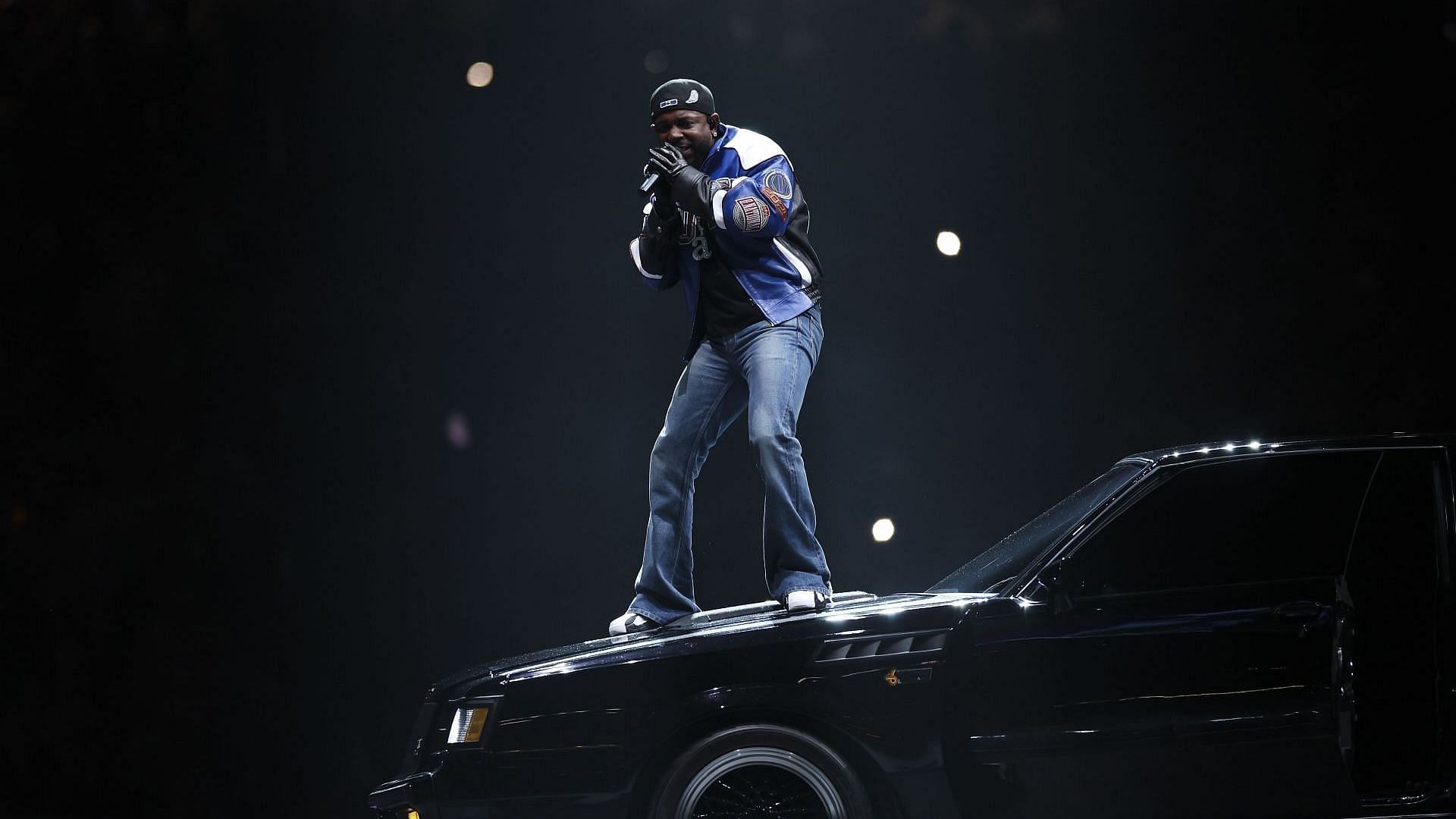 Kendrick Lamar performs at halftime during Super Bowl LIX at the Caesars Superdome on February 09, 2025, in New Orleans, Louisiana. (Image via Getty/Logan Bowles)