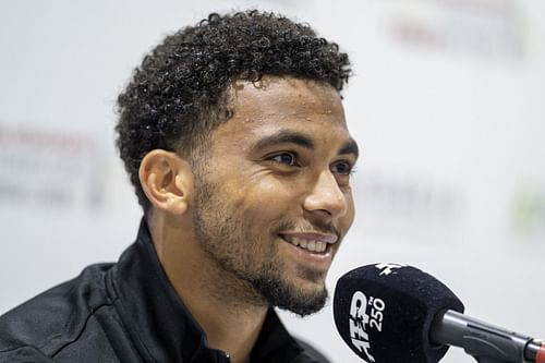 Arthur Fils speaking at a press conference - Source: Getty
