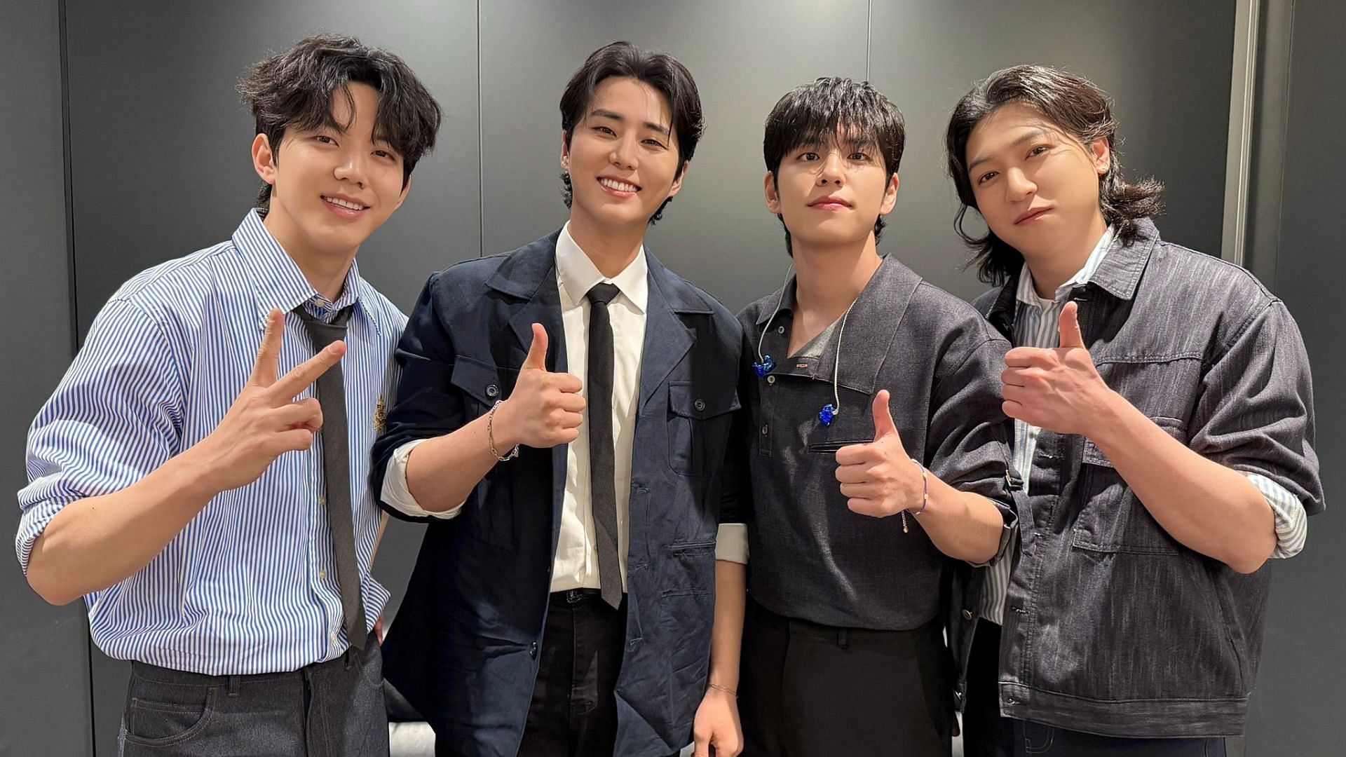 Day6 members (l-r) Dowoon, YoungK, Wonpil, Sungjin