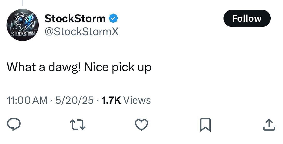 An X user calls Fland a dawg