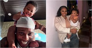 Coach Prime's 9-month old grandson baby Snow "hangs out" with dad Jacquees on his newly built private playground [WATCH]