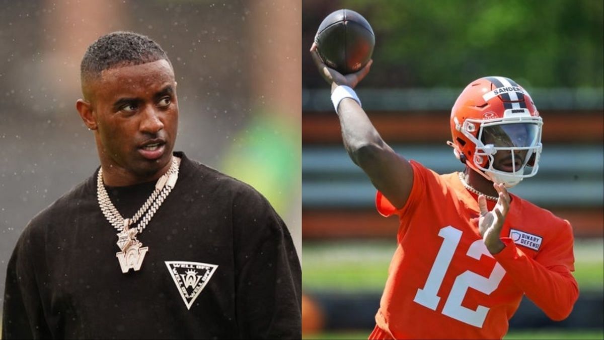 Deion Sanders Jr. holds back tears watching brother Shedeur Sanders&rsquo; Browns jersey for the first time - IMAGN