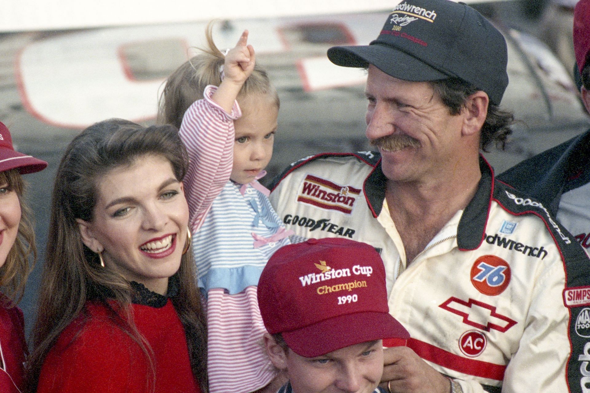 The Earnhardts during the 1990 Atlanta Journal 500 - Source: Getty