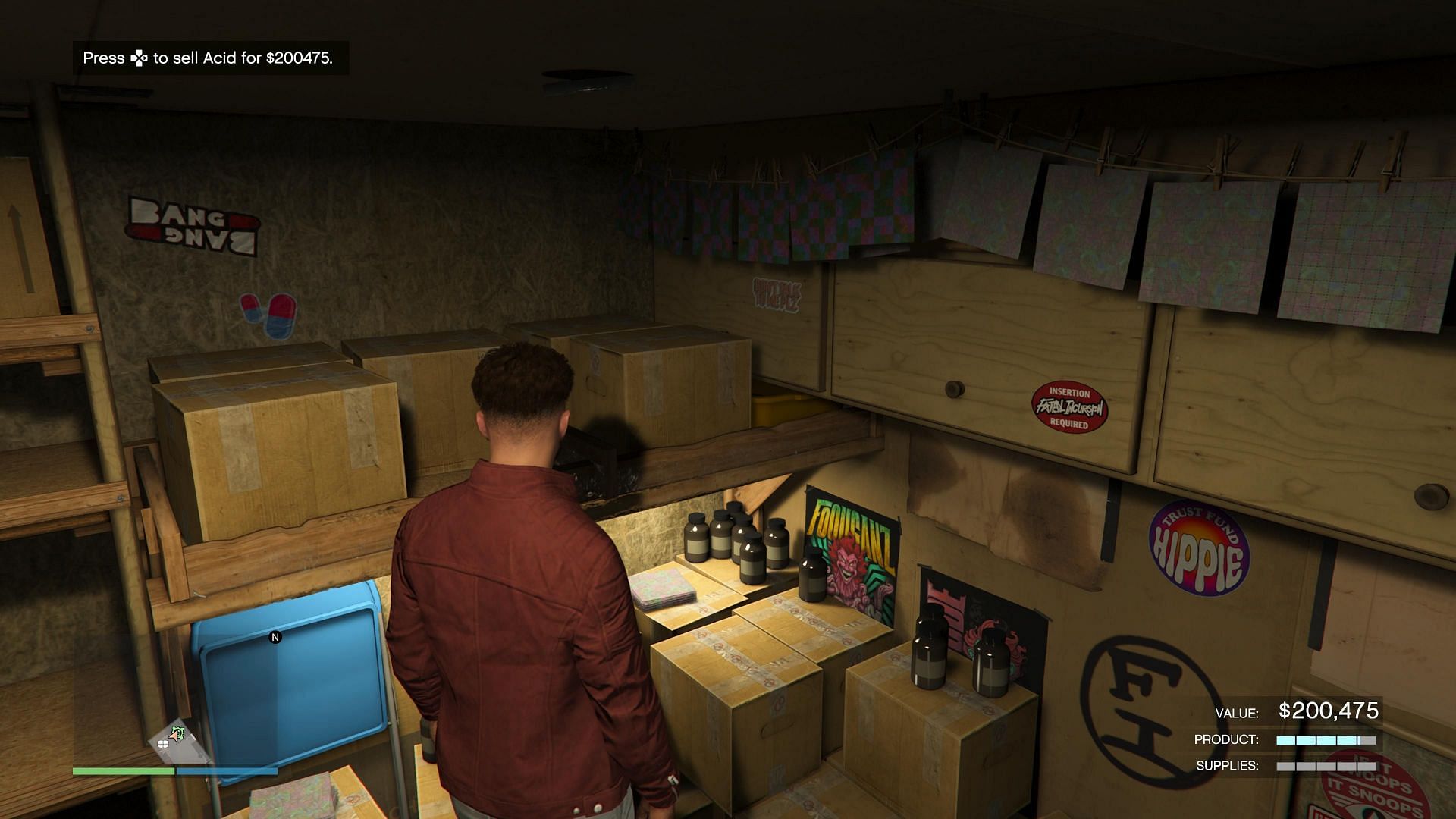 GTA Online Acid Lab guide: Stand in this corner in the Acid Lab to start Sell Missions (Image via Rockstar Games)