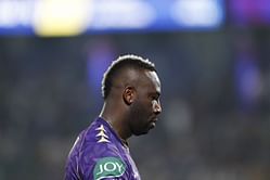Andre Rusell hammers a six but perishes very next ball to Noor Ahmad in KKR vs CSK IPL 2025 match